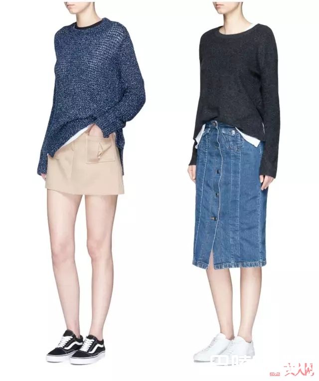 毛衣配半裙_半身裙的上面穿什么，照搬就能穿出高分