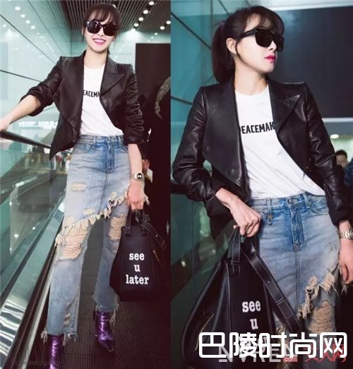 牛仔裤越不正经越好_经典牛仔穿出新花样 看看她们都是怎么做的