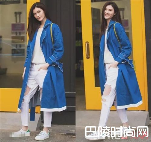 长款衣成网红单品_经典牛仔穿出新花样 看看她们都是怎么做的