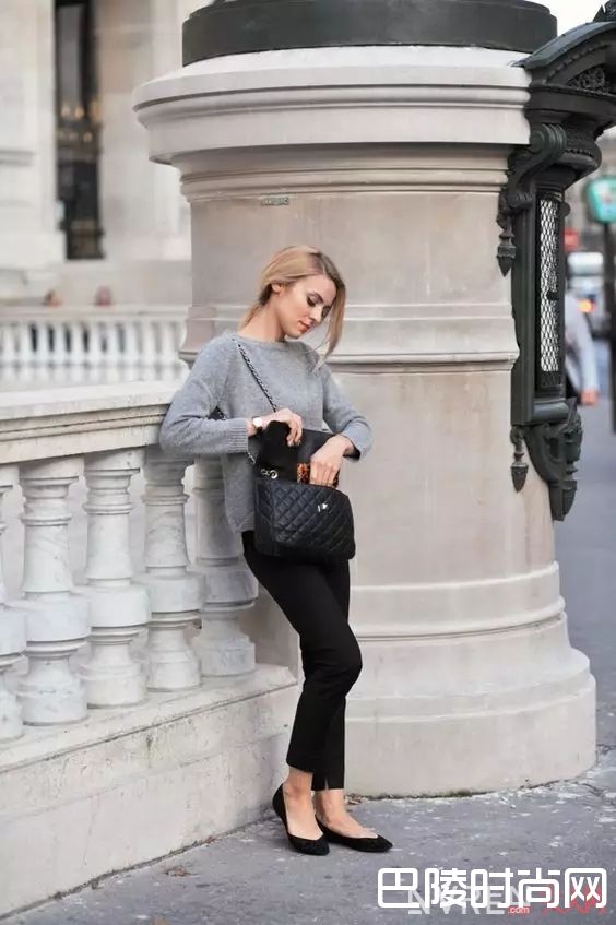 九分牛仔裤+黑色平底鞋_入一款万能鞋，你的所有美美春装都和它绝配！