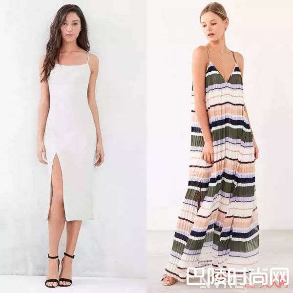 度假风吊带裙推荐_没条吊带裙怎么过夏天，slip dress在各种场合都百搭