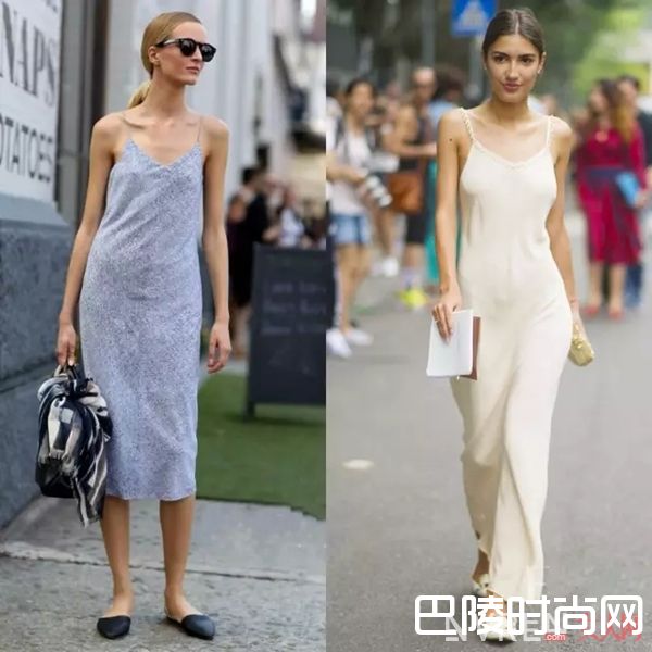 休闲风吊带裙推荐_没条吊带裙怎么过夏天，slip dress在各种场合都百搭