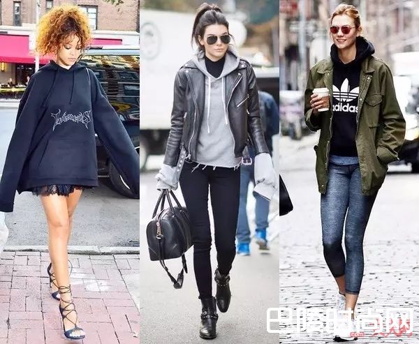 连帽衫配皮夹克_要舒适也要时尚？这个春天穿连帽衫就对了！