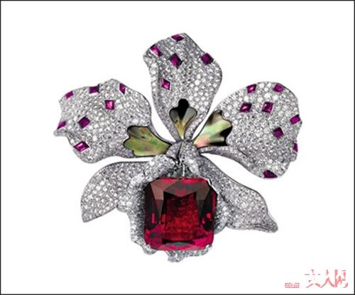 卡地亚黄金镶钻“幽兰百合”金叶胸针简介_最适合春天的珠宝有哪些？春天到来选一款适合自己的珠宝吧