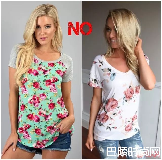 大印花和小碎花的T恤_最简单的T恤也有大学问 怎样才能把T恤穿得高级