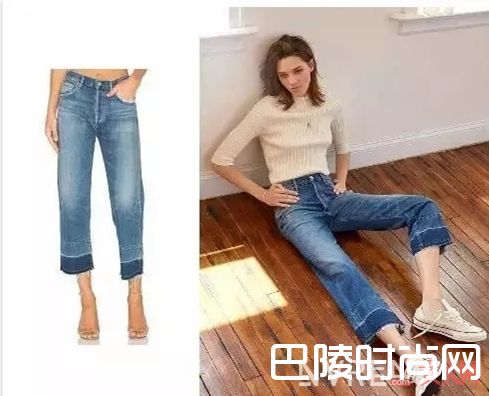 阔腿牛仔裤怎么搭配_腿粗妹子的福音 今年流行的牛仔裤完美遮挡你的小粗腿