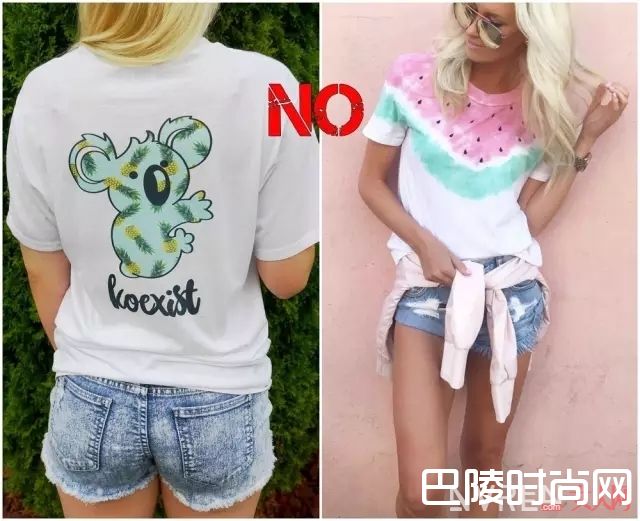 大印花和小碎花的T恤_最简单的T恤也有大学问 怎样才能把T恤穿得高级