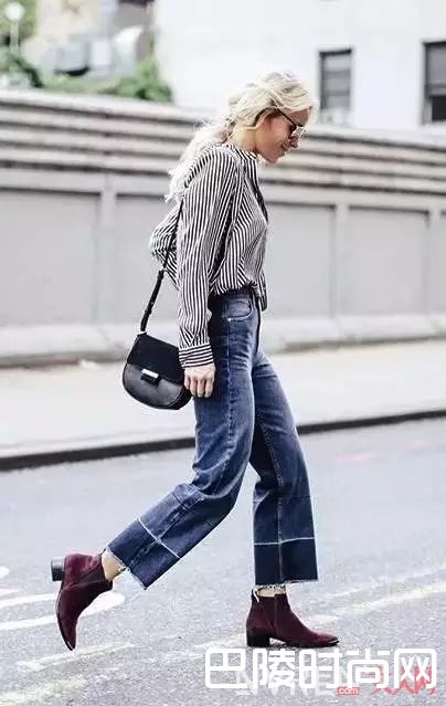 阔腿牛仔裤怎么搭配_腿粗妹子的福音 今年流行的牛仔裤完美遮挡你的小粗腿