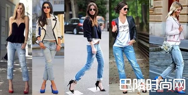Boyfriend jeans男友裤怎么搭配_腿粗妹子的福音 今年流行的牛仔裤完美遮挡你的小粗腿