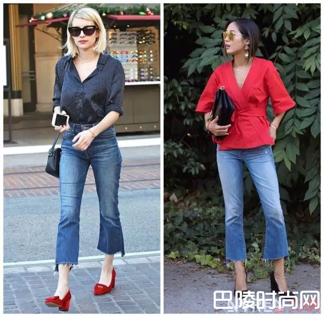 磨边微喇和磨边阔腿裤_据说这是“最时髦”的牛仔裤，今天我们就来破解一下