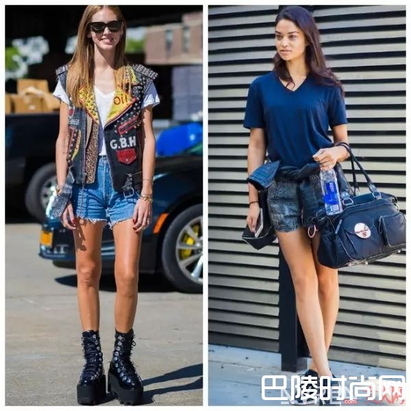 牛仔短裤和T恤怎么搭_夏日裤装这样穿,你比这些明星更有范儿!