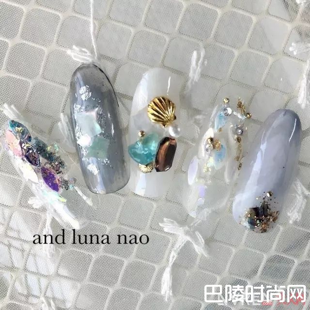 海洋风美甲推荐_没有美甲的夏天是不完整的 近百款流行美甲推荐