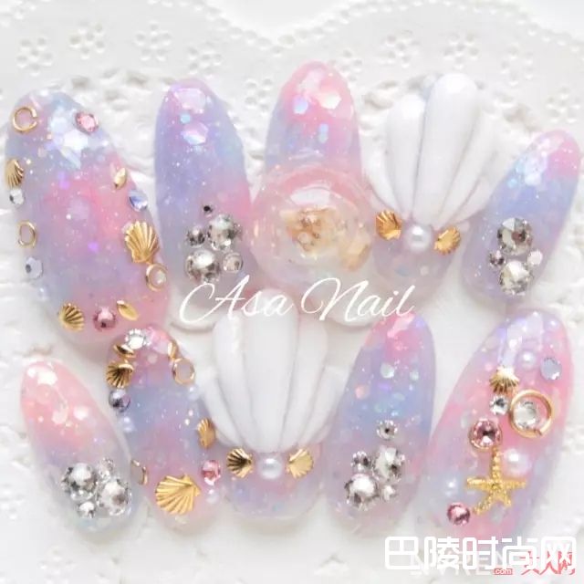 海洋风美甲推荐_没有美甲的夏天是不完整的 近百款流行美甲推荐