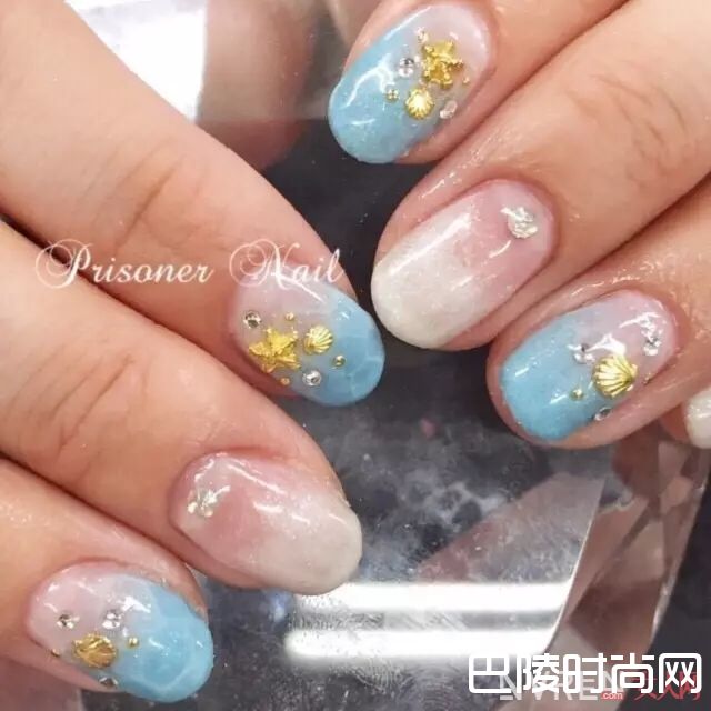 海洋风美甲推荐_没有美甲的夏天是不完整的 近百款流行美甲推荐