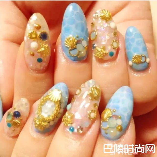海洋风美甲推荐_没有美甲的夏天是不完整的 近百款流行美甲推荐