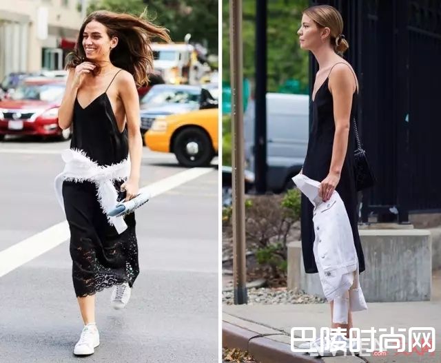 睡衣风和运动鞋_运动鞋搭这几条裙子,就能让你的夏天美得不像话