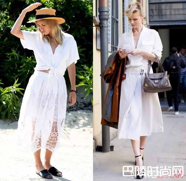 复古衬衫的搭配_夏季迷人“半裙+衬衫” 一秒打破沉闷OL装！