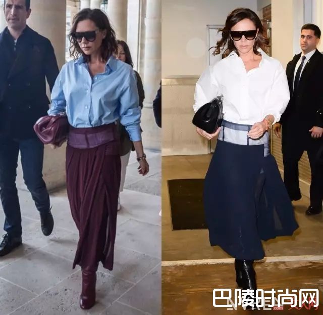 明星衬衫加半裙的搭配_夏季迷人“半裙+衬衫” 一秒打破沉闷OL装！