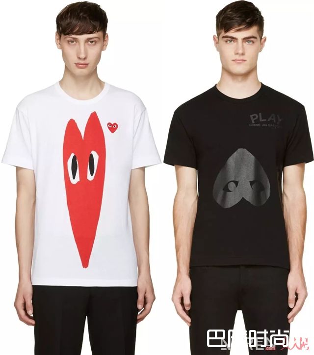 CDG PLAY T恤_这些T恤才是今年最流行的 一人三件不嫌多