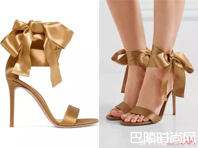 GIANVITO ROSSI缎面绑带高跟鞋_这些才是今年最流行的高跟鞋 腿长又显瘦