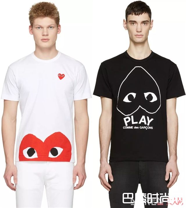 CDG PLAY T恤_这些T恤才是今年最流行的 一人三件不嫌多