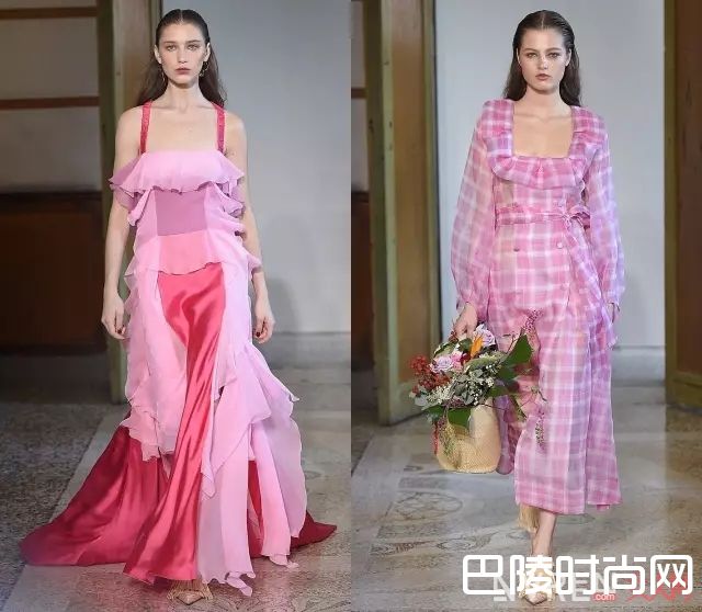 粉色系美裙_草木绿彻底拔草！这几个流行色貌美又好穿