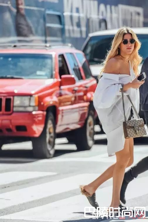 尖头穆勒鞋配收腰衬衫裙_让160变170的穿搭指南 增高垫和P图软件靠边站