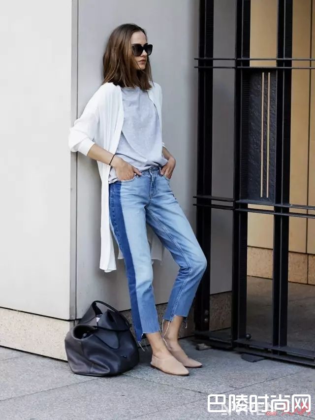 牛仔裤或牛仔裙的搭配_清爽的蓝色穿搭 让你看到高质感的休闲气质