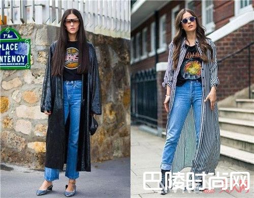 摇滚T和牛仔裤怎么搭配_能与白T媲美的全能摇滚T 点燃你的所有下装