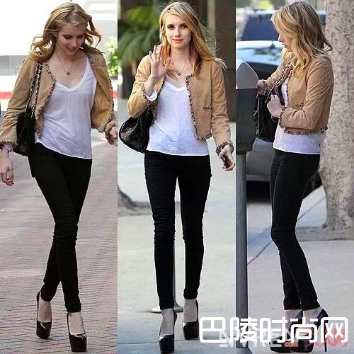 艾玛·罗伯茨穿衣如何搭配？_矮妹子如何变得时髦？学学她们的穿衣搭配就可以！