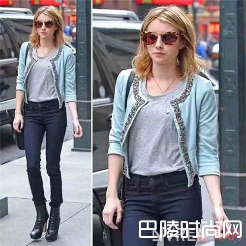 艾玛·罗伯茨穿衣如何搭配？_矮妹子如何变得时髦？学学她们的穿衣搭配就可以！
