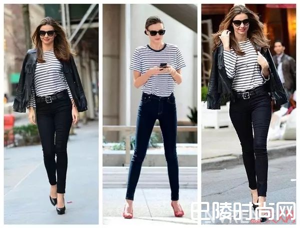 条纹衫配紧身裤_永不过时的条纹，到底怎么穿才最美？