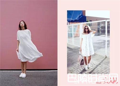 球鞋与连衣裙如何搭配?_还在烦恼参加婚礼的造型吗?一双球鞋就够了!
