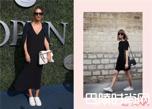 球鞋与小黑裙如何搭配？_还在烦恼参加婚礼的造型吗？一双球鞋就够了！