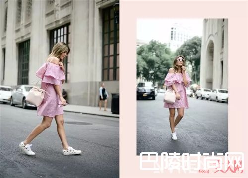 球鞋与连衣裙如何搭配?_还在烦恼参加婚礼的造型吗?一双球鞋就够了!