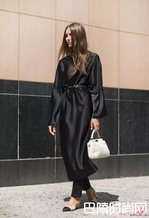 缎面连衣裙搭配_那一波莹润的光泽，是属于女人的质感