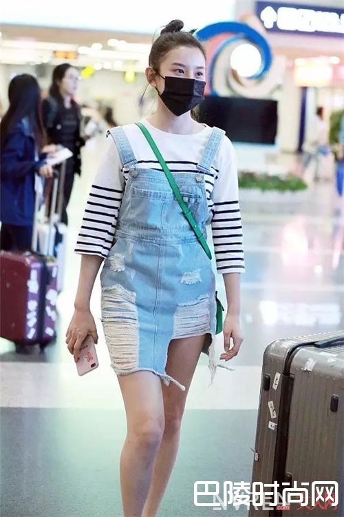 五分袖条纹T如何搭配？_姑娘 你需要一件长短袖来遮住你手臂的肉肉