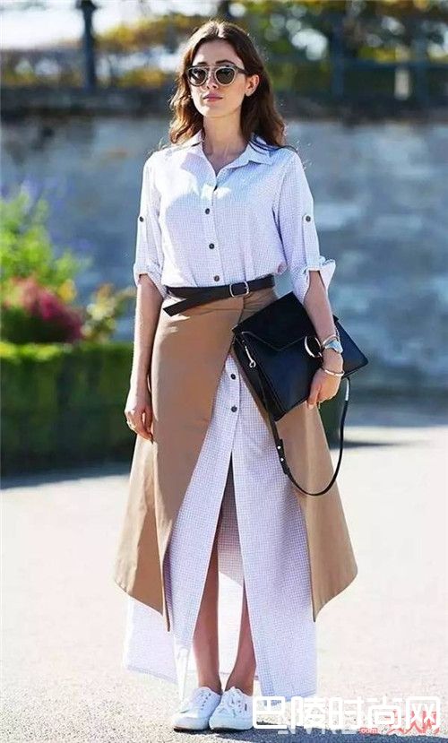 衬衫半裙怎么搭配_纳尼？随时转换风格一件衬衫就可以了？
