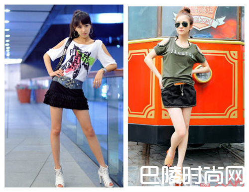 露肩T恤怎么搭配_轻松减龄元气少女穿搭 让你再青春一次