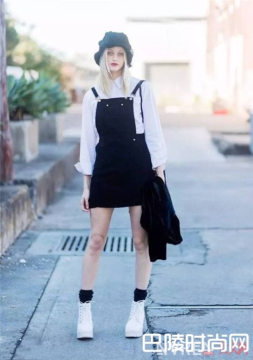 衬衫搭配背带裙_不会搭背带裙看完这四招 让你仙气满满