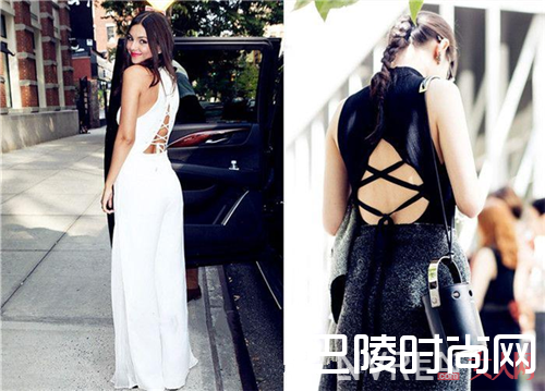 交叉绑带泳衣_遮挡物选的好 露起背来自信满满