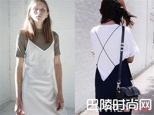 T恤+吊带连衣裙怎么搭配完美_2017夏天T恤配半裙：这样穿清凉又显瘦！
