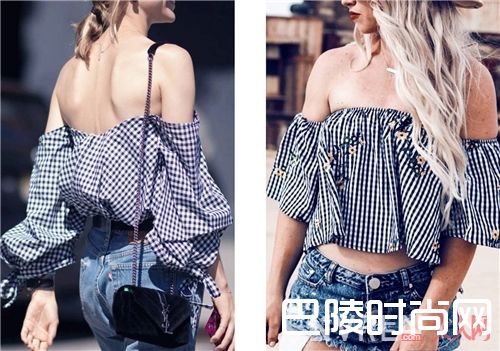 餐布格上衣如何搭配？_如此时髦清新 现在都流行把桌布穿在身上了！