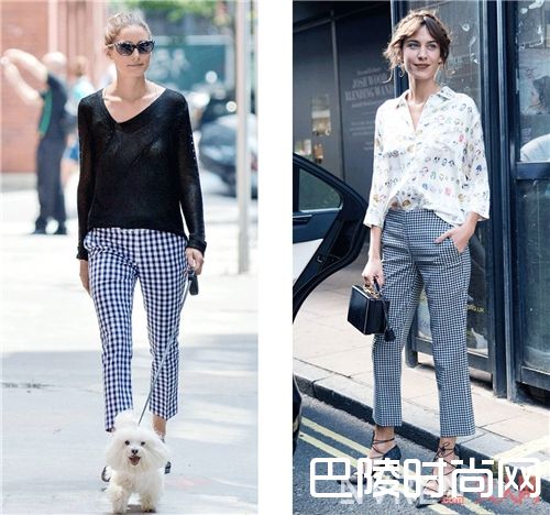 餐布格裤子如何搭配?_如此时髦清新 现在都流行把桌布穿在身上了!