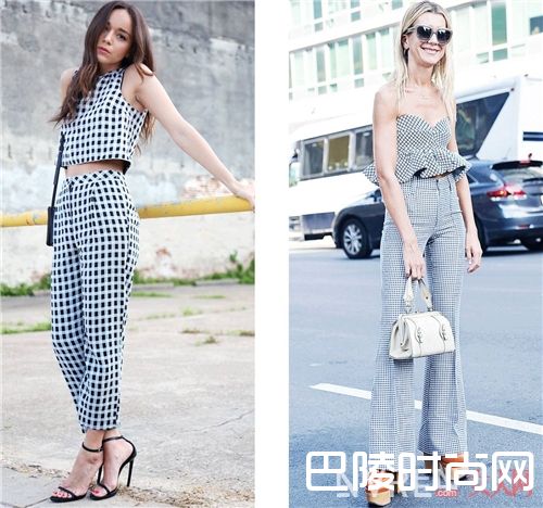 餐布格裤子如何搭配?_如此时髦清新 现在都流行把桌布穿在身上了!