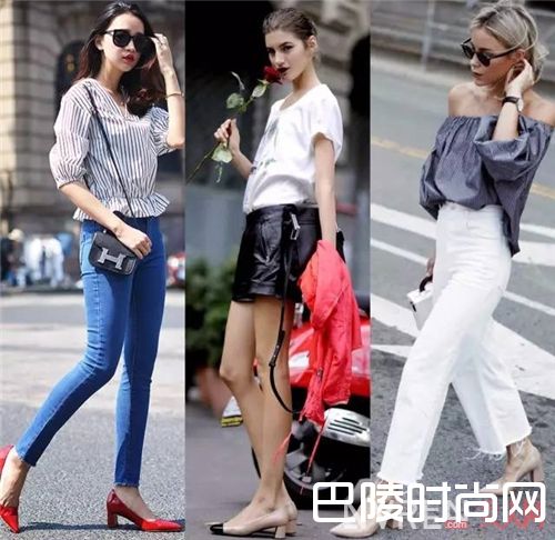 方跟单鞋如何搭配?_夏装的最完美搭档 当然是一双时髦百搭的方跟鞋!