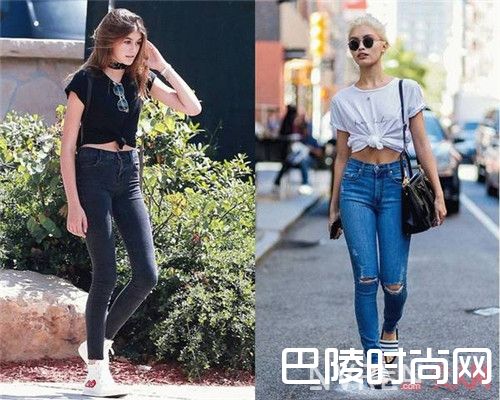 CROP TOP+牛仔裤介绍_不好意思我也来“炫腹”了 根本停不下来