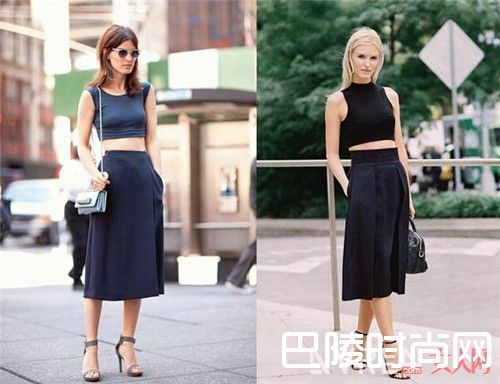 CROP TOP+中长裙介绍_不好意思我也来“炫腹”了 根本停不下来