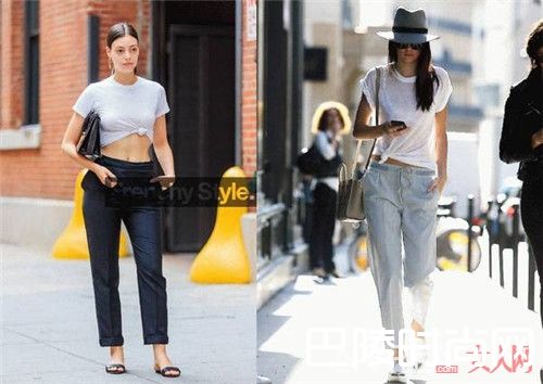 CROP TOP+西装裤介绍_不好意思我也来“炫腹”了 根本停不下来