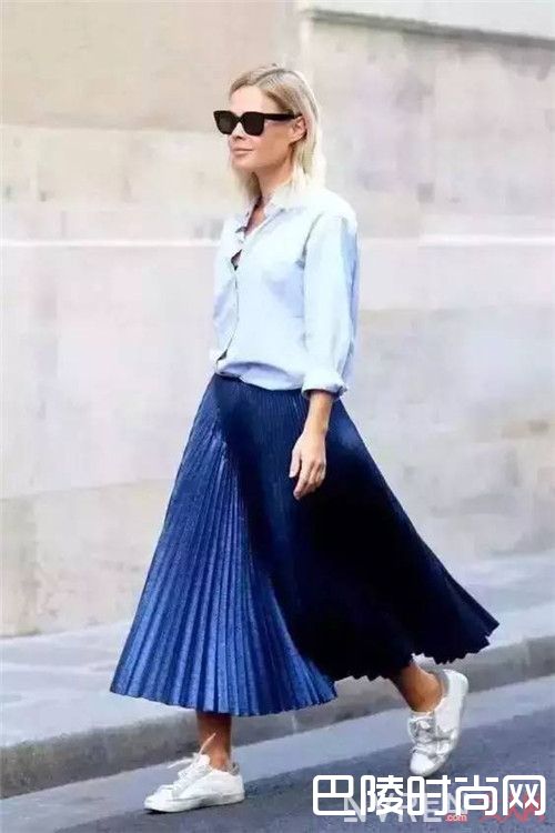 小白鞋+半身长裙介绍_最舒适最时髦的穿搭 还是得小白鞋
